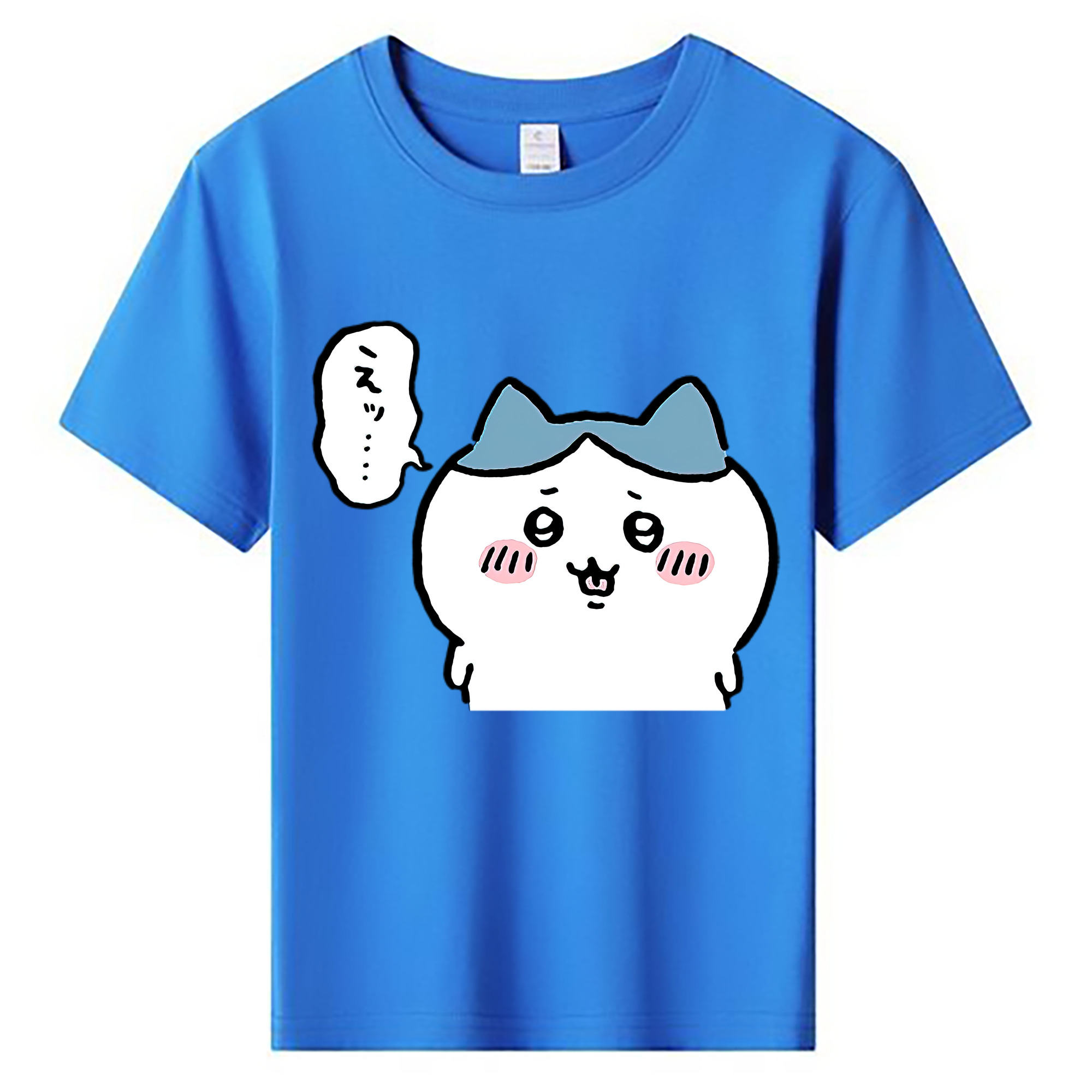 （画像用） ちいかわ ハチワレ Chii-kawa hachiware 綿100％キッズTシャツ（フロントプリント）